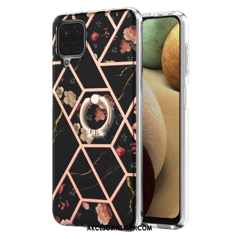 Etui do Samsung Galaxy M12 / A12 Kwiaty Wspornika Pierścieniowego