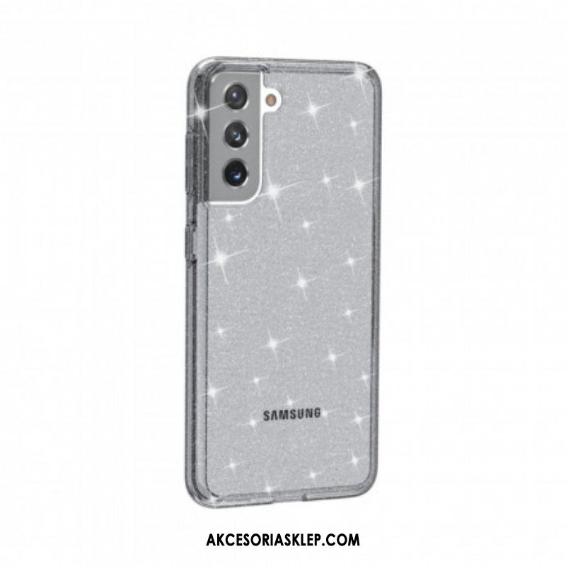 Etui do Samsung Galaxy S21 5G Przezroczyste Cekiny