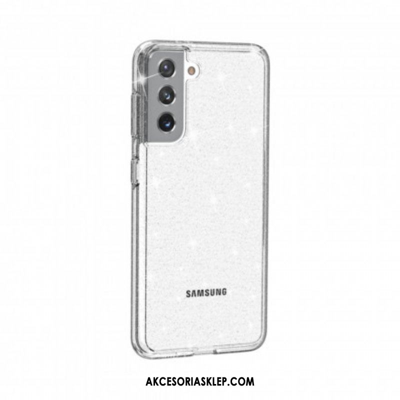 Etui do Samsung Galaxy S21 5G Przezroczyste Cekiny