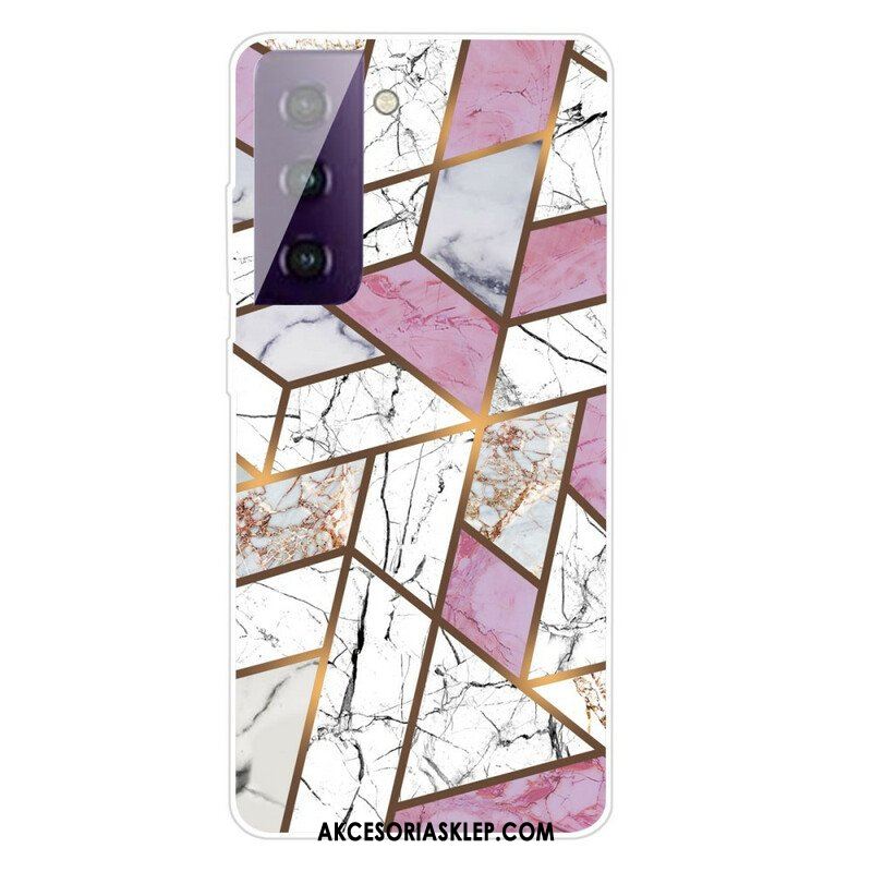 Etui do Samsung Galaxy S21 FE Geometryczny Marmur