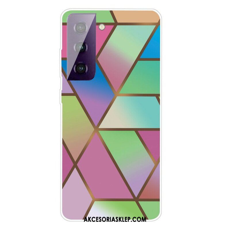 Etui do Samsung Galaxy S21 FE Geometryczny Marmur