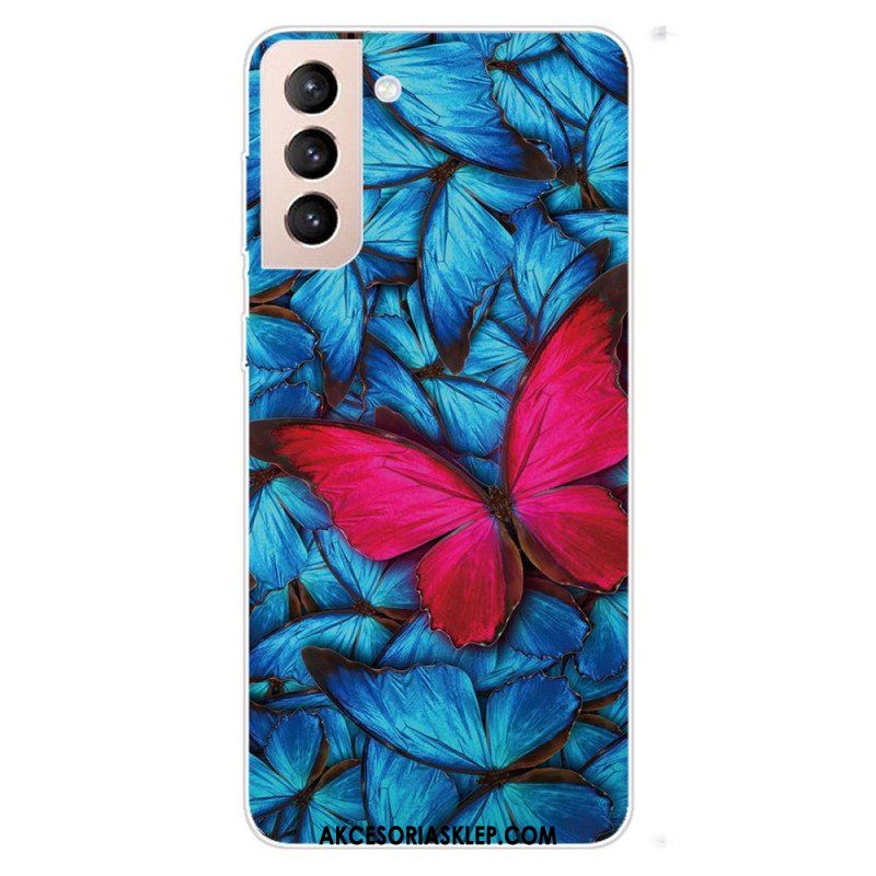 Etui do Samsung Galaxy S22 5G Elastyczne Motyle