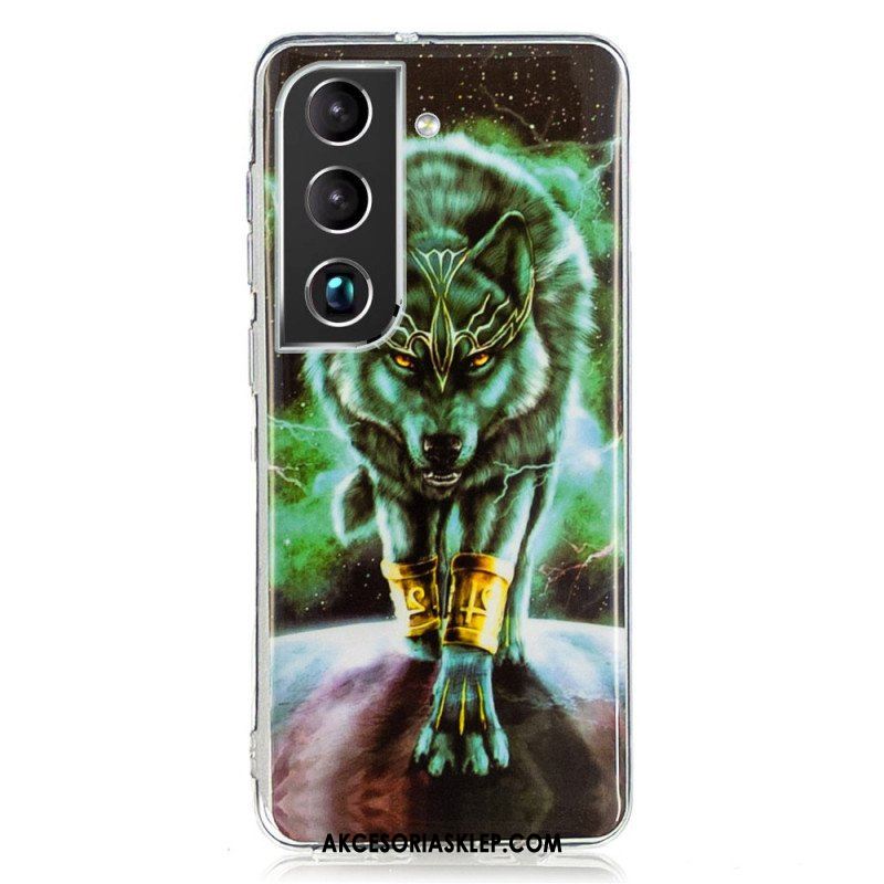 Etui do Samsung Galaxy S22 Plus 5G Fluorescencyjny Wilk