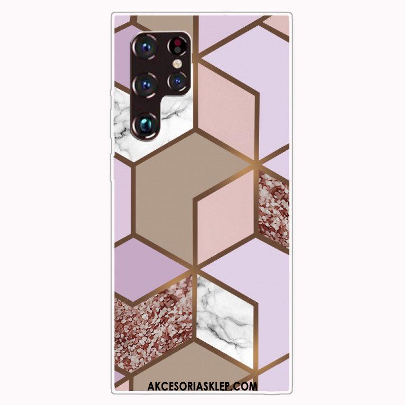 Etui do Samsung Galaxy S22 Ultra 5G Geometryczny Marmur