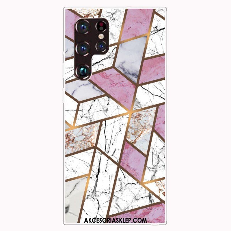 Etui do Samsung Galaxy S22 Ultra 5G Geometryczny Marmur