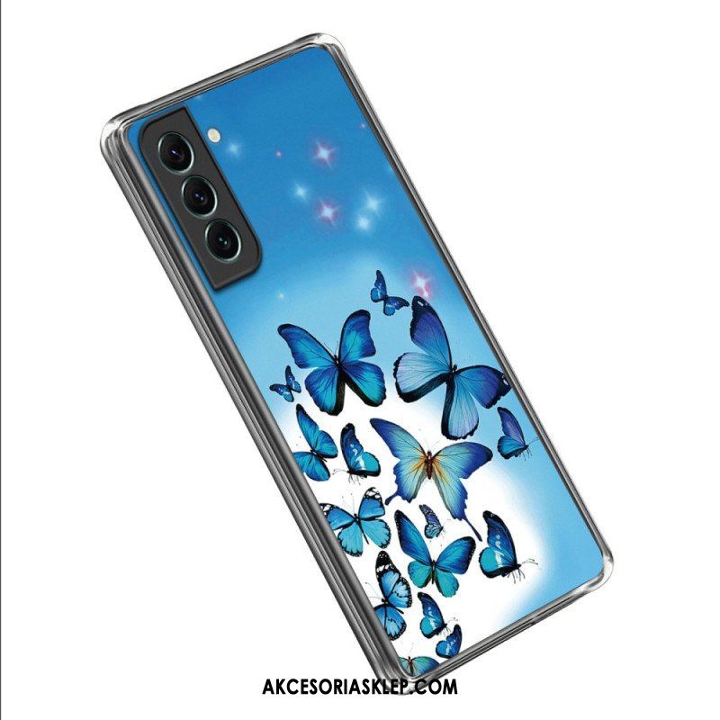 Etui do Samsung Galaxy S23 5G Niebieskie Motyle