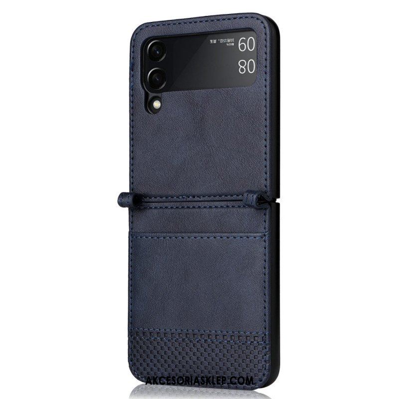 Etui do Samsung Galaxy Z Flip 3 5G Etui Folio Etui Na Karty W Stylu Vintage Ze Skóry