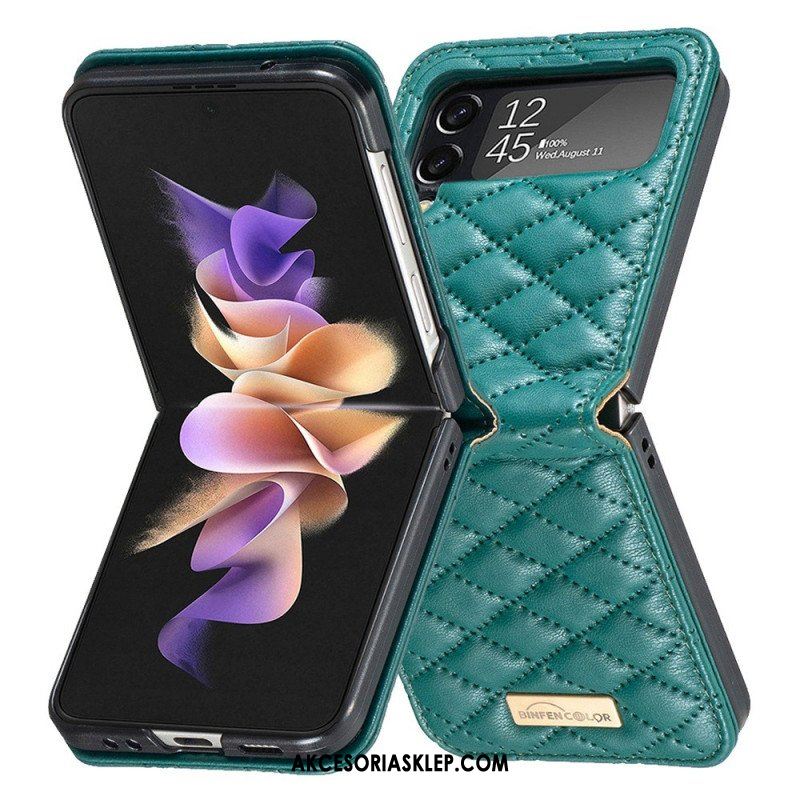 Etui do Samsung Galaxy Z Flip 4 Etui Folio Kolor Pikowany Binfen