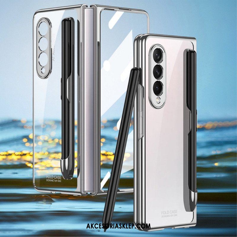 Etui do Samsung Galaxy Z Fold 3 5G Przezroczysty Z Uchwytem Na Rysik Gkk