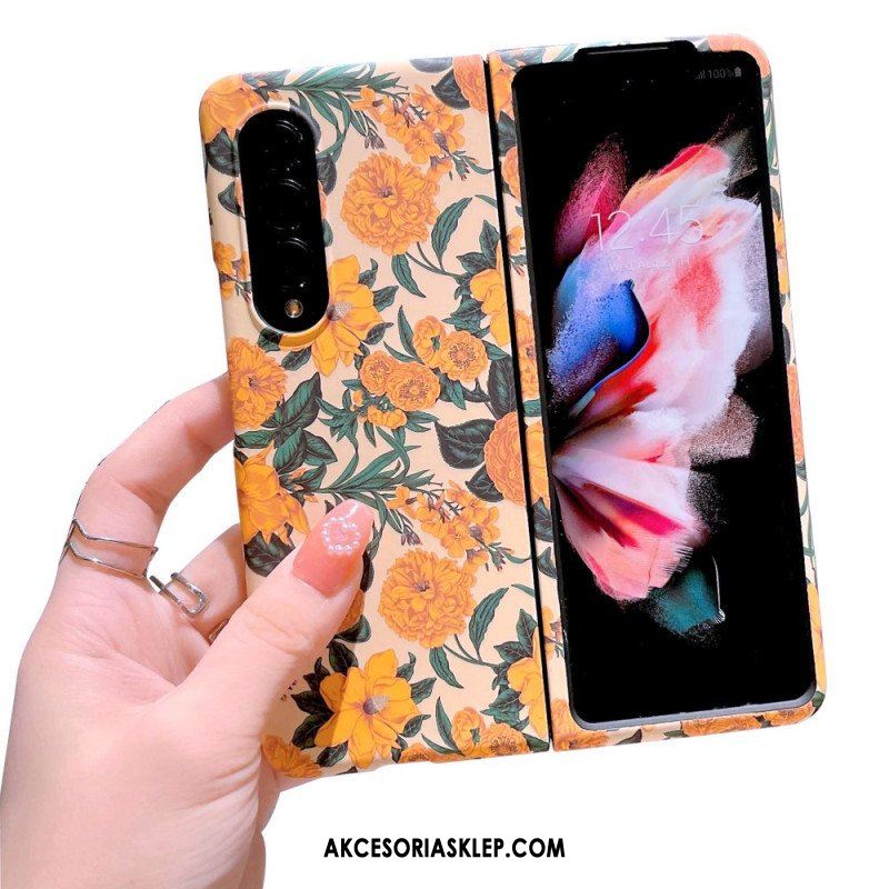 Etui do Samsung Galaxy Z Fold 4 Kwiaty Tapeta