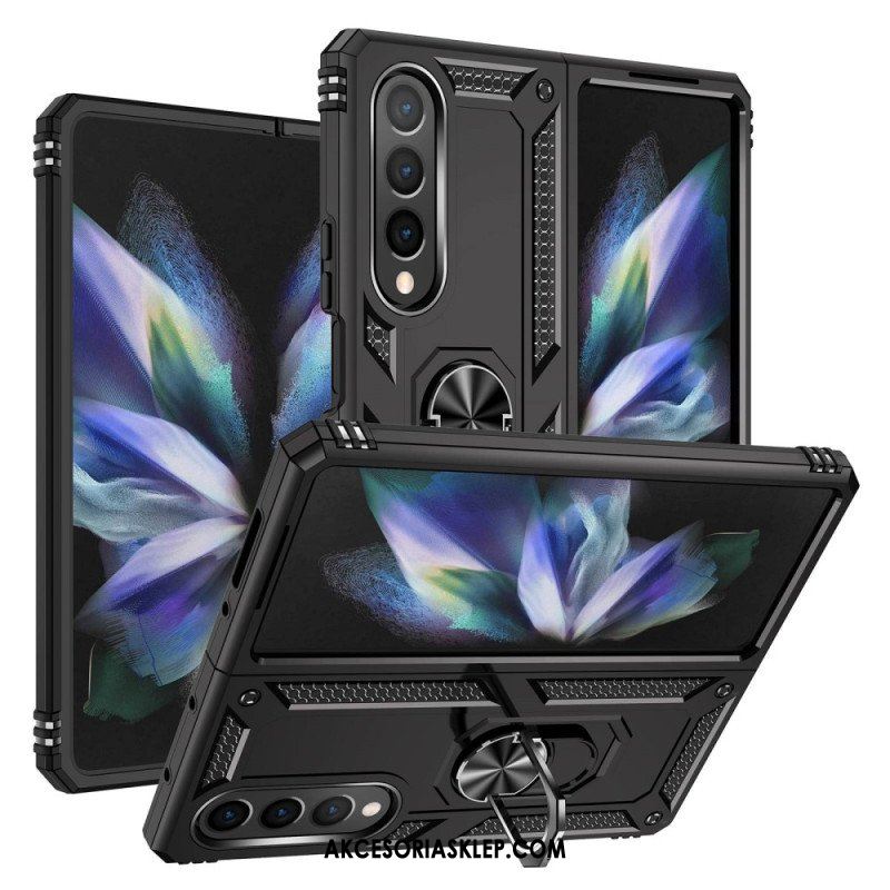 Etui do Samsung Galaxy Z Fold 4 Stopień Wojskowy Z Pierścieniem