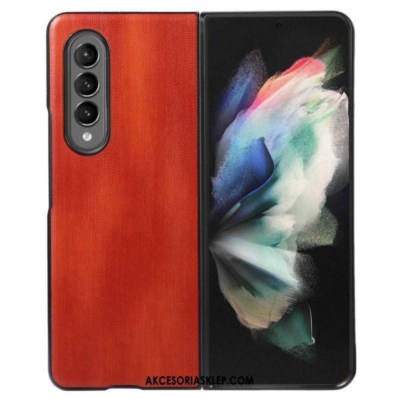 Etui do Samsung Galaxy Z Fold 4 Sztuczna Postarzana Skóra