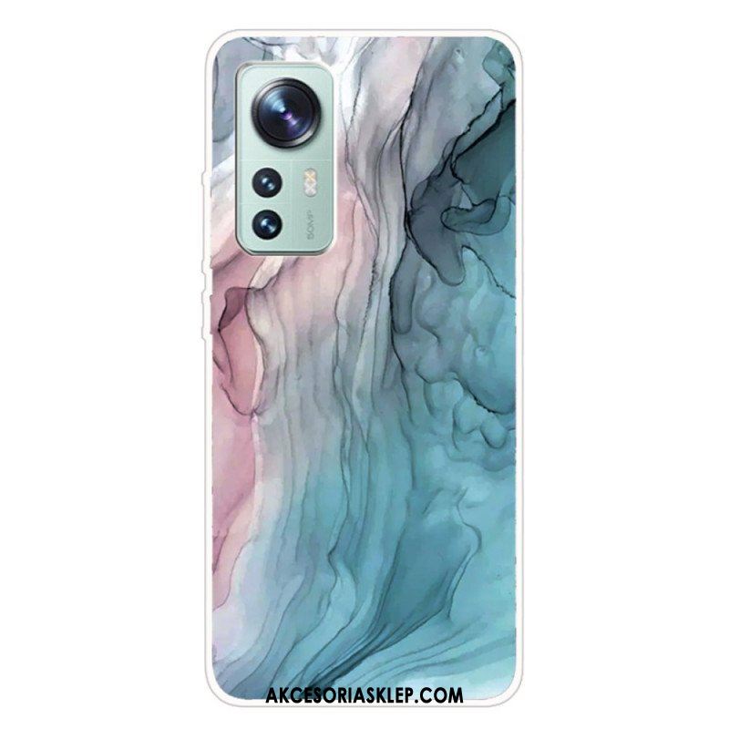 Etui do Xiaomi 12 Pro Akwarela Z Marmuru Silikonowego