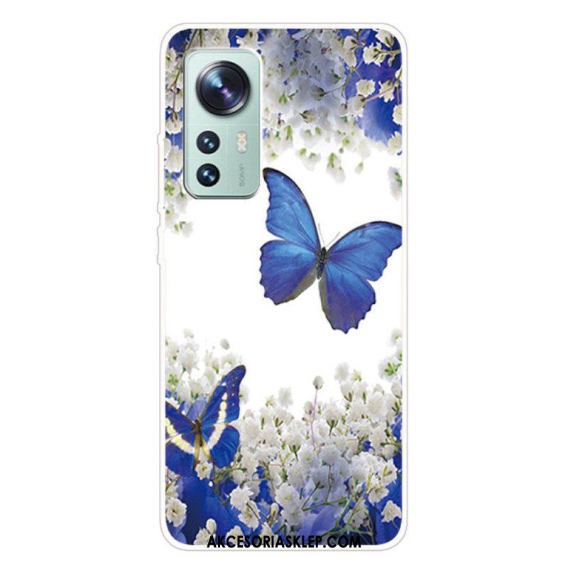 Etui do Xiaomi 12 Pro Silikonowe Motyle