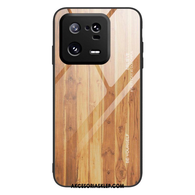 Etui do Xiaomi 13 Pro Szkło Hartowane W Stylu Drewna