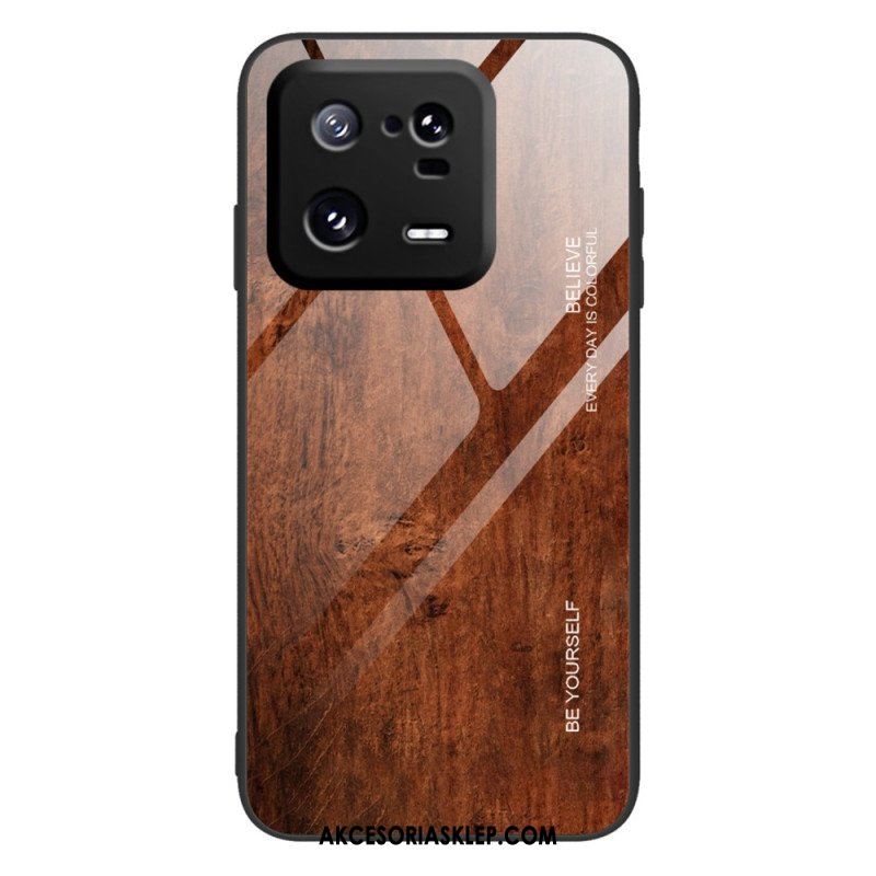 Etui do Xiaomi 13 Pro Szkło Hartowane W Stylu Drewna