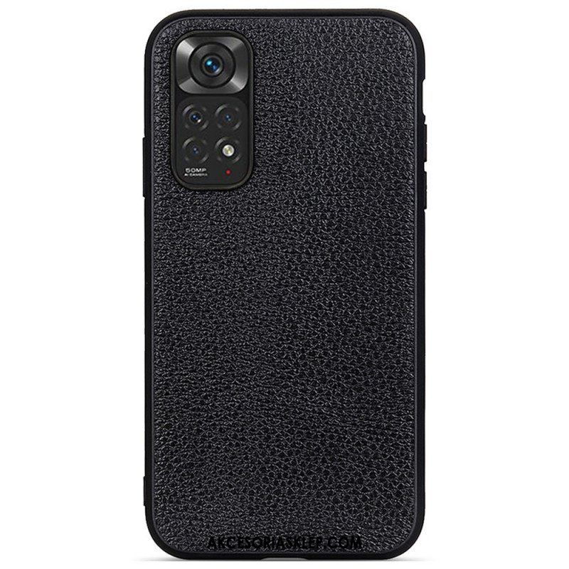 Etui do Xiaomi Redmi Note 11 / 11S Prawdziwa Skóra Litchi