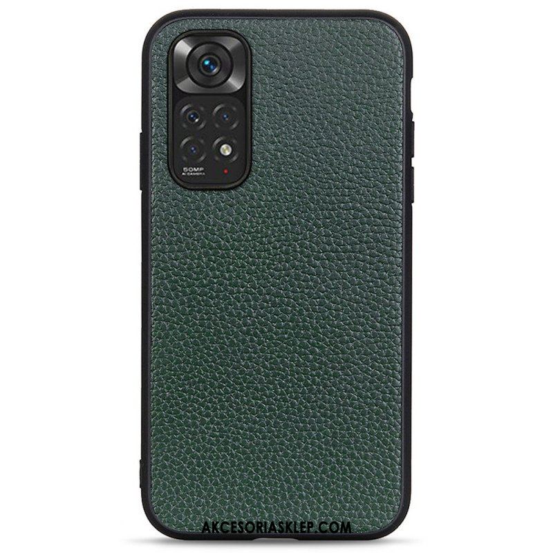 Etui do Xiaomi Redmi Note 11 / 11S Prawdziwa Skóra Litchi