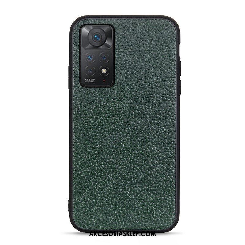 Etui do Xiaomi Redmi Note 11 Pro / 11 Pro 5G Prawdziwa Skóra Litchi