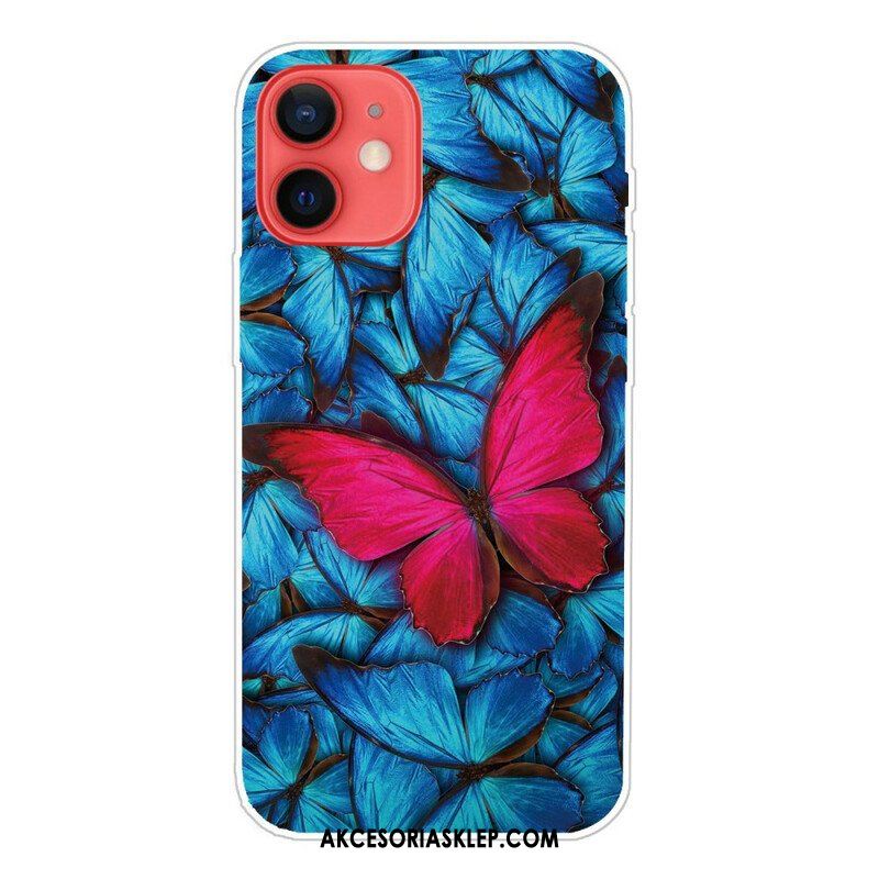 Etui do iPhone 13 Mini Elastyczne Motyle