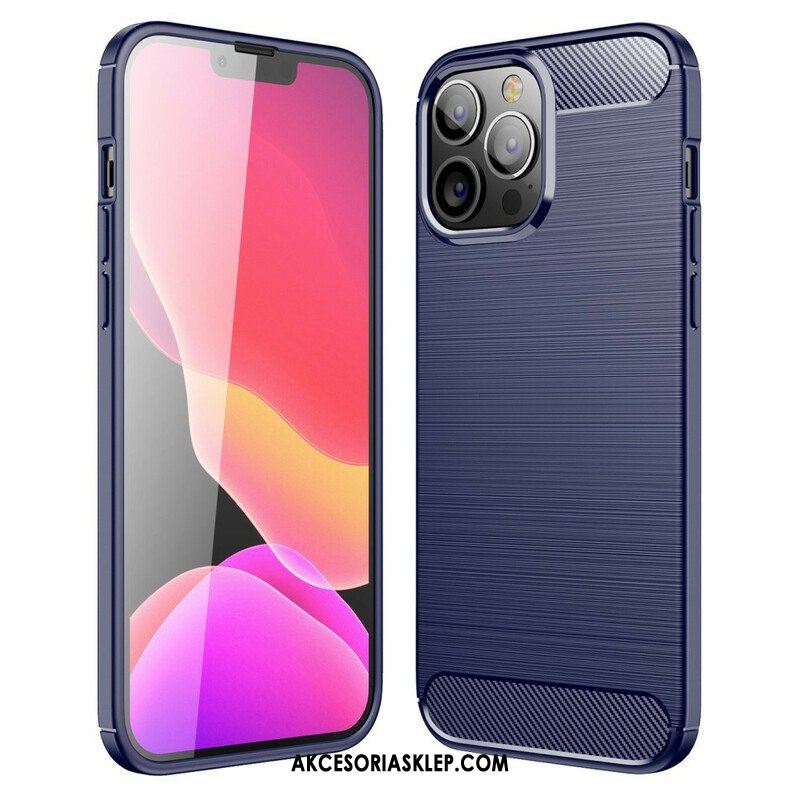 Etui do iPhone 13 Pro Max Szczotkowane Włókno Węglowe