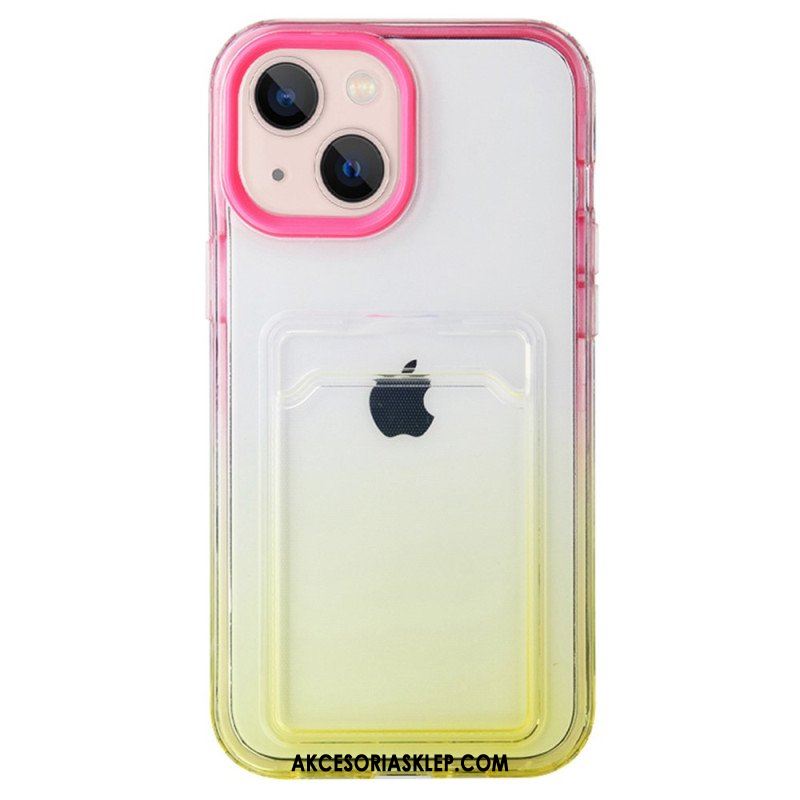 Etui do iPhone 14 Posiadacz Karty Gradientu