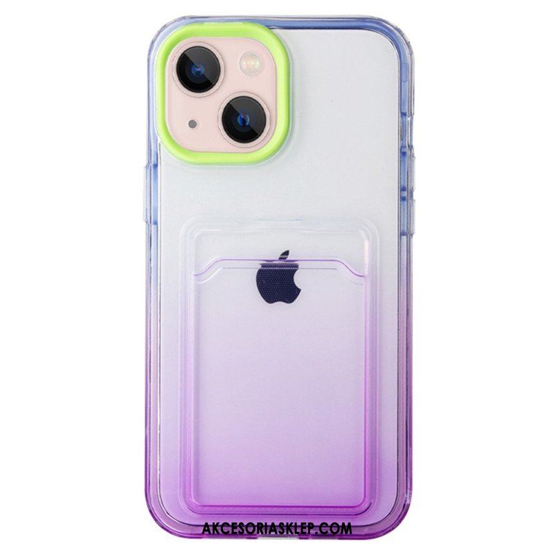 Etui do iPhone 14 Posiadacz Karty Gradientu