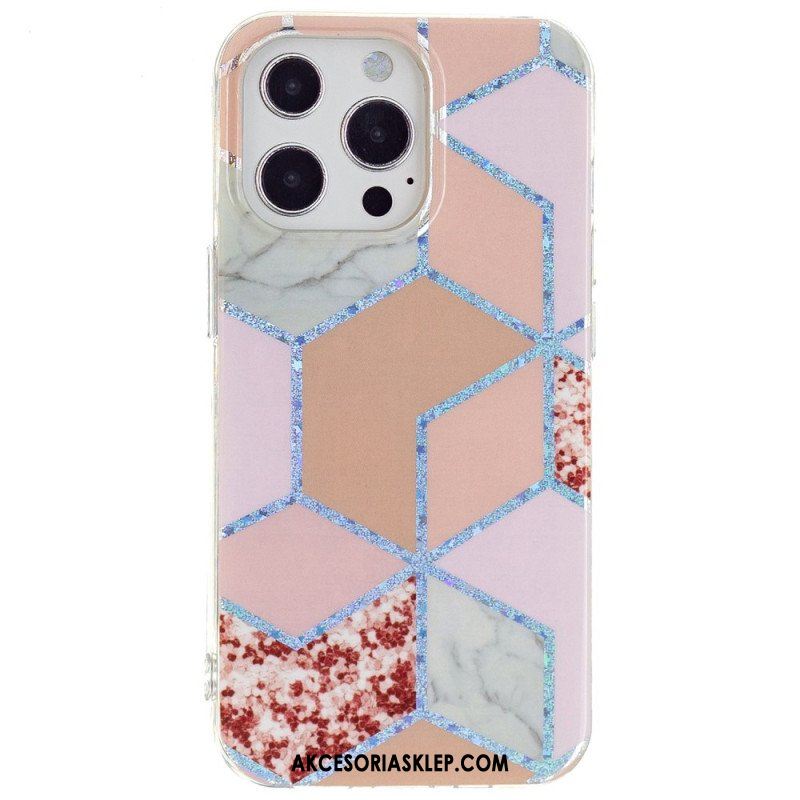 Etui do iPhone 15 Pro Marmur Geometryczny