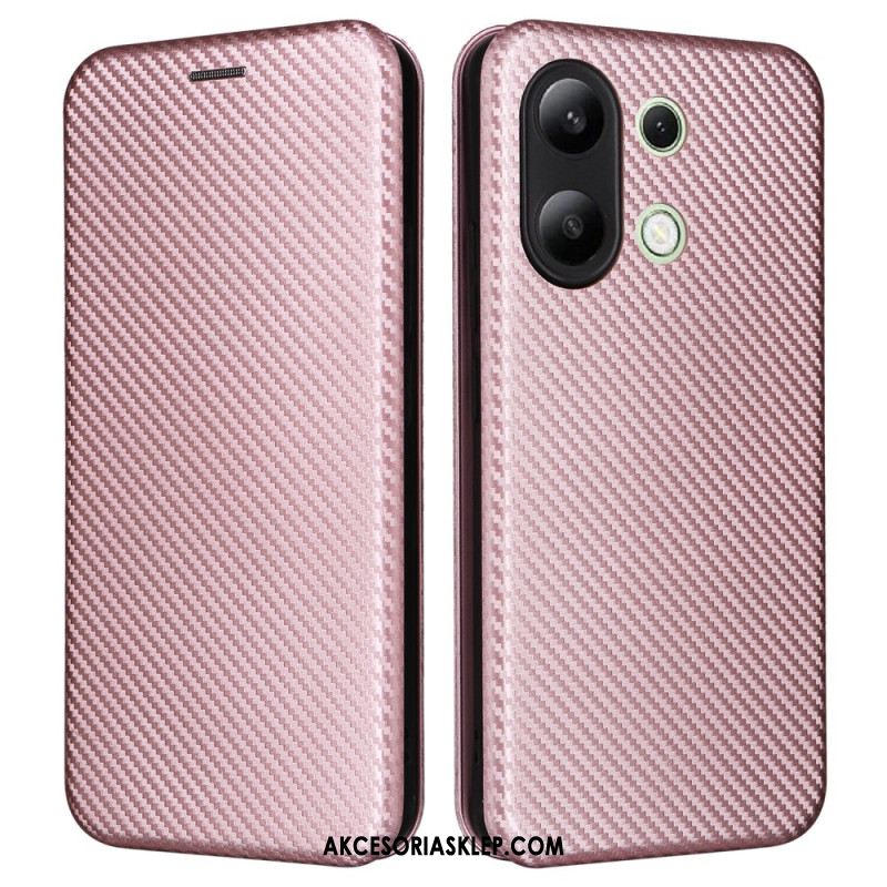 Flip Kotelot Xiaomi Redmi Note 13 4g Włókno Węglowe Etui Ochronne