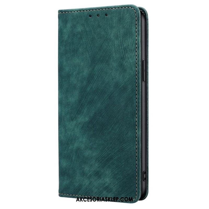 Flip Kotelot Xiaomi Redmi Note 13 Pro 5g Zamszowy Styl Z Blokadą Rfid Etui Ochronne