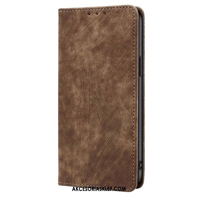Flip Kotelot Xiaomi Redmi Note 13 Pro 5g Zamszowy Styl Z Blokadą Rfid Etui Ochronne