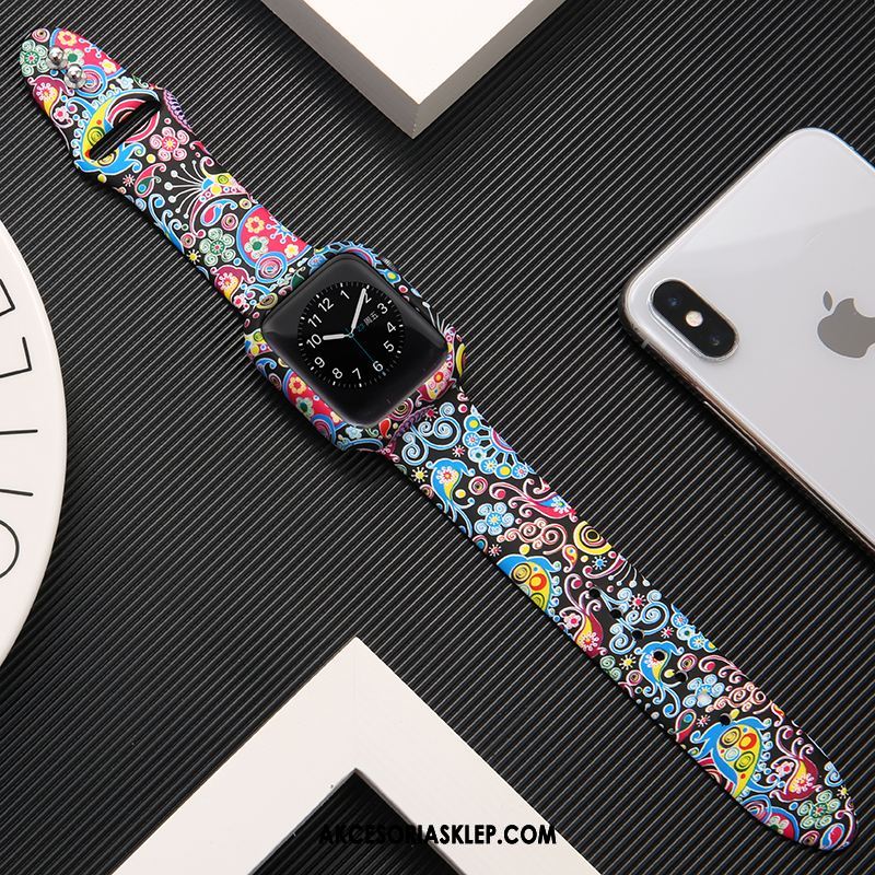 Futerał Apple Watch Series 1 Silikonowe Ochraniacz Czarny Modna Marka Drukowana Pokrowce Tanie