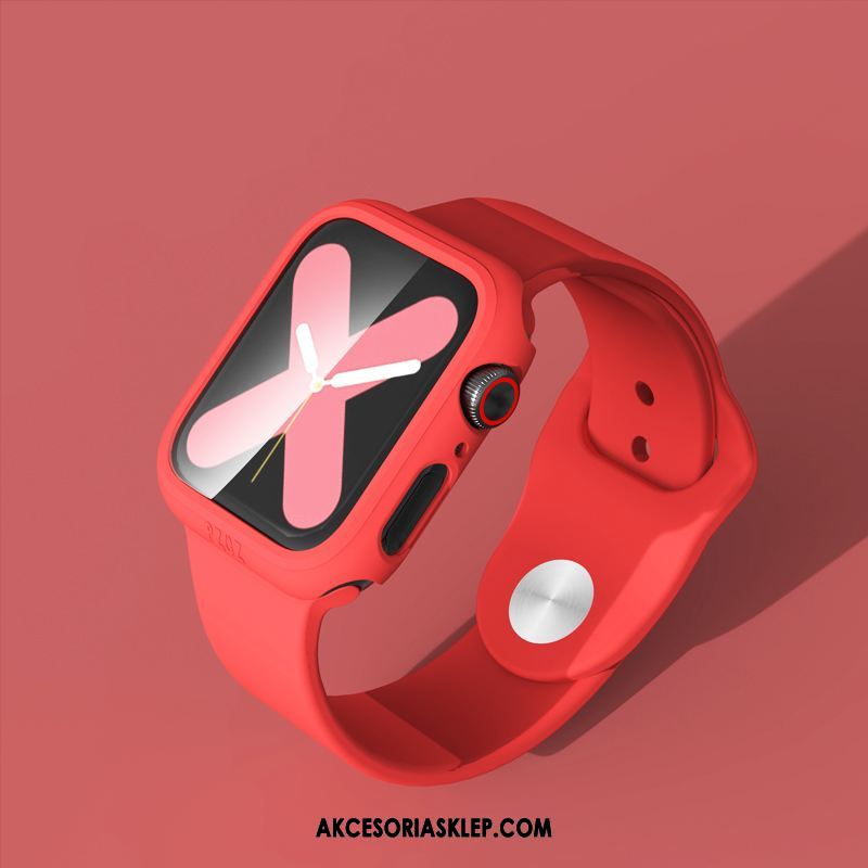 Futerał Apple Watch Series 4 Czerwony Akcesoria Ochraniacz Silikonowe Modna Marka Pokrowce Tanie