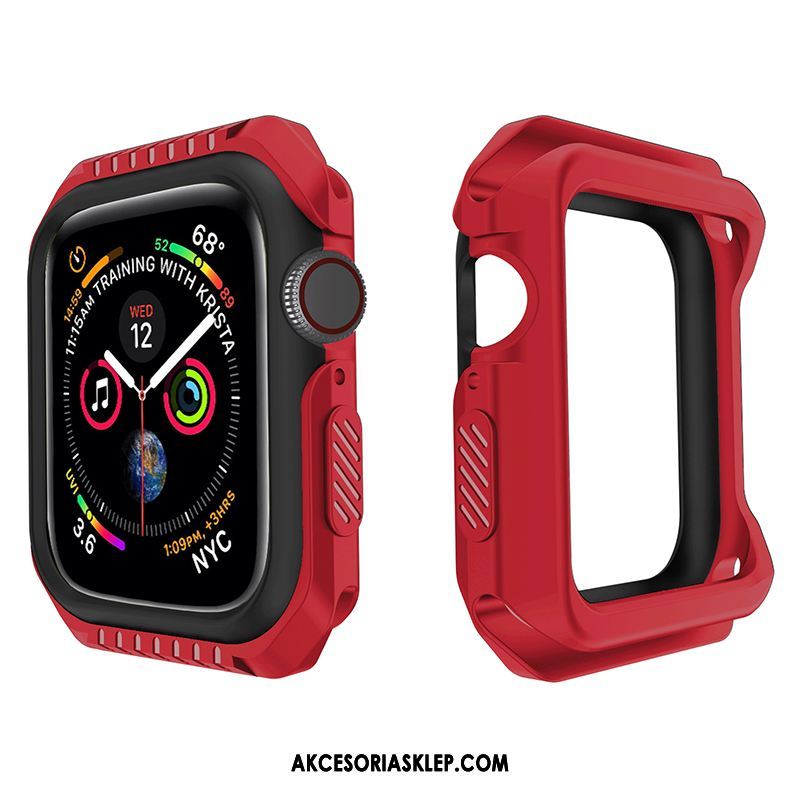 Futerał Apple Watch Series 4 Czerwony Ochraniacz Akcesoria Silikonowe Bicolored Obudowa Kupię