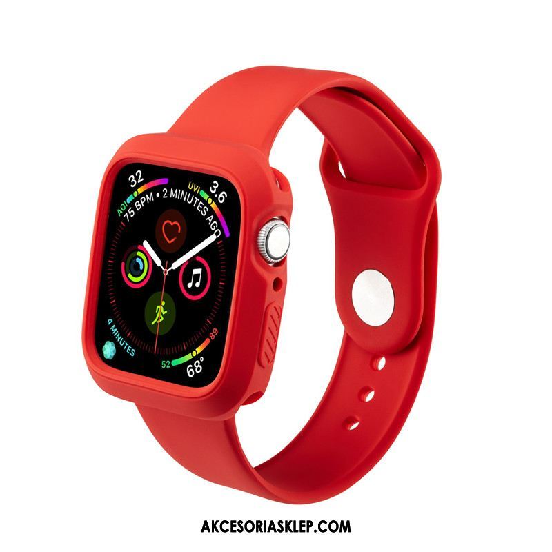 Futerał Apple Watch Series 4 Wodoodporny Ochraniacz Czerwony Silikonowe Osobowość Etui Tanie