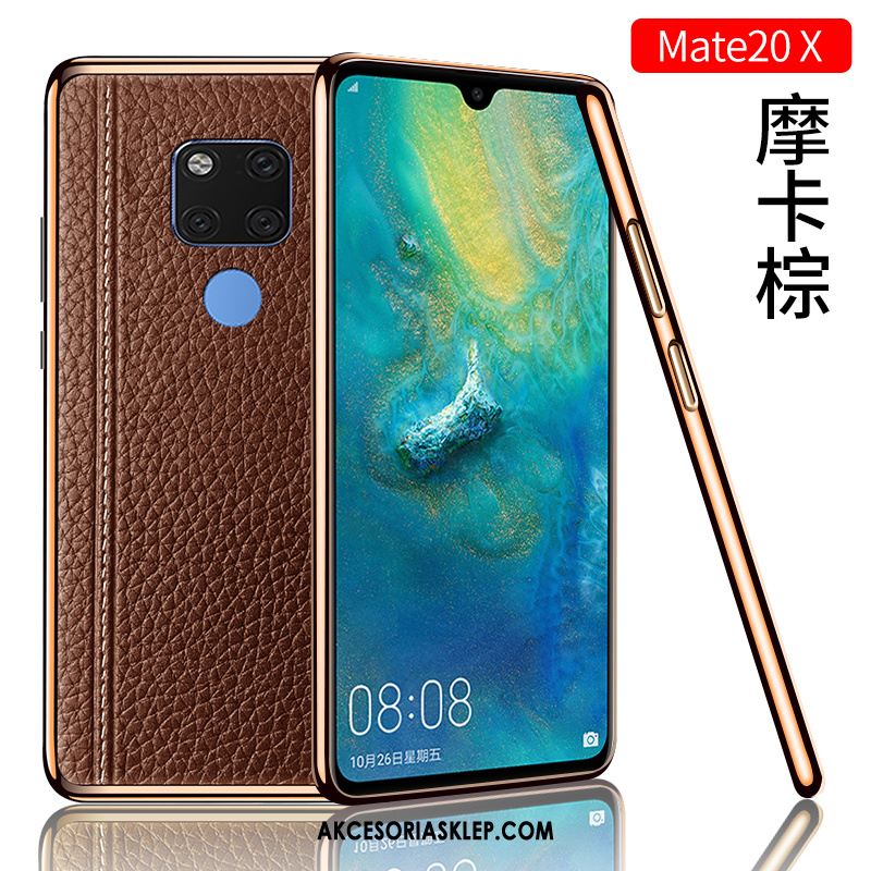 Futerał Huawei Mate 20 X Czerwony Netto Nowy Ochraniacz Skórzany Futerał Modna Marka Etui Tanie