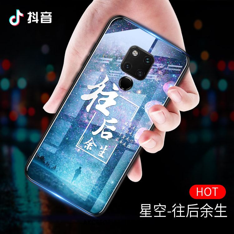 Futerał Huawei Mate 20 X Trudno Niebieski Telefon Komórkowy Szkło Tendencja Etui Dyskont