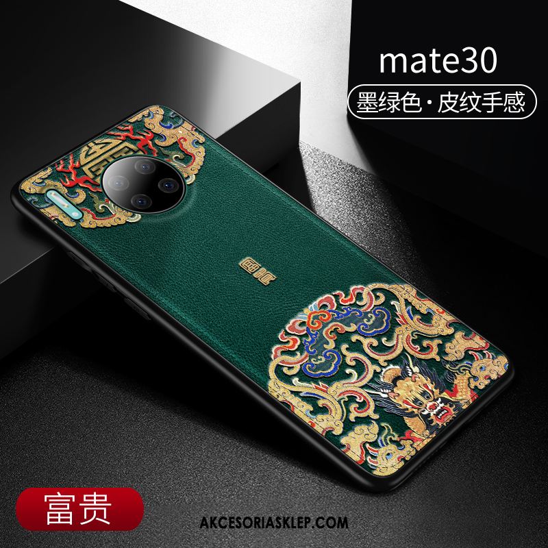 Futerał Huawei Mate 30 All Inclusive Anti-fall Cienkie Skóra Zielony Etui Sklep