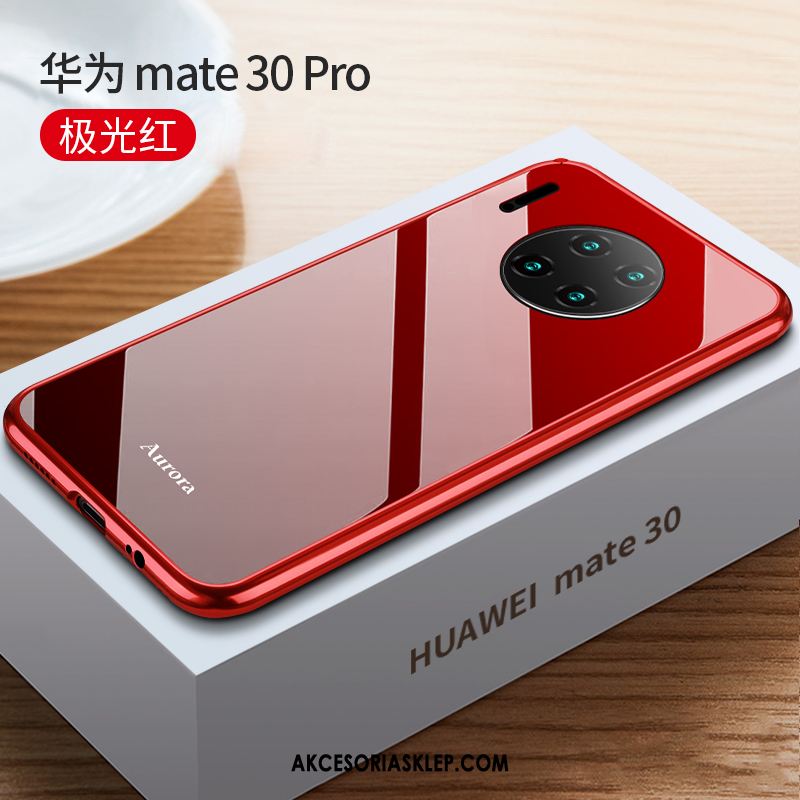 Futerał Huawei Mate 30 Pro Szkło Metal Wysoki Koniec Cienkie Czarny Obudowa Sklep