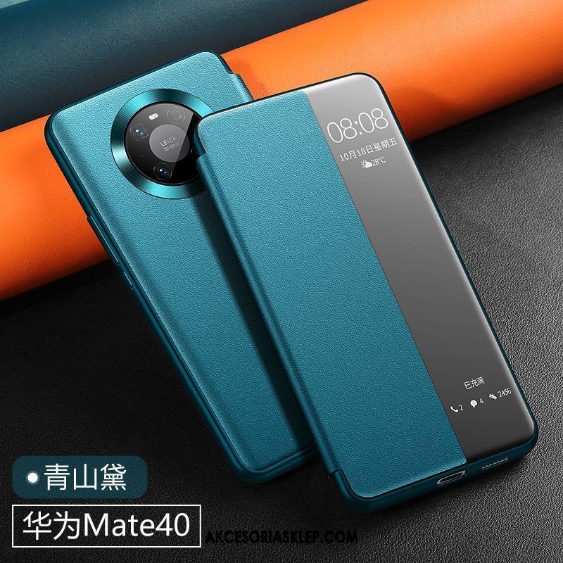 Futerał Huawei Mate 40 Klapa Prawdziwa Skóra Skórzany Futerał Nowy Telefon Komórkowy Sklep