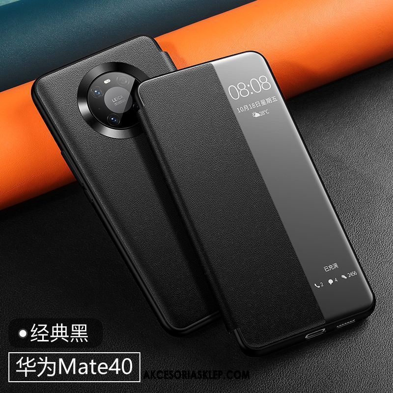 Futerał Huawei Mate 40 Klapa Prawdziwa Skóra Skórzany Futerał Nowy Telefon Komórkowy Sklep
