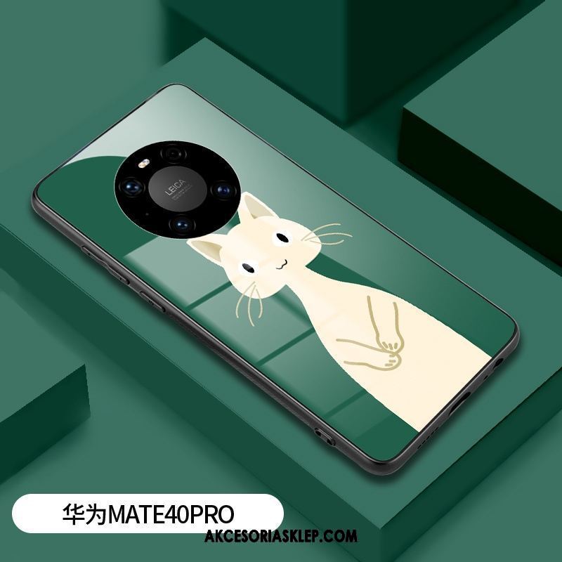 Futerał Huawei Mate 40 Pro Czerwony Netto Silikonowe Kreatywne Szkło Ochraniacz Etui Dyskont