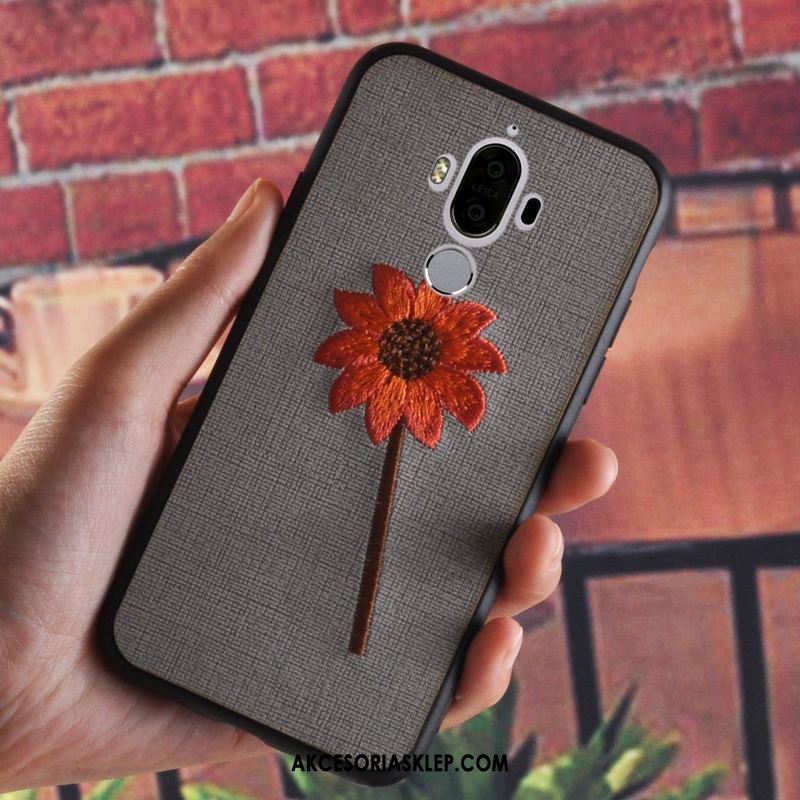 Futerał Huawei Mate 9 Flanela Szary Vintage Silikonowe All Inclusive Etui Sklep