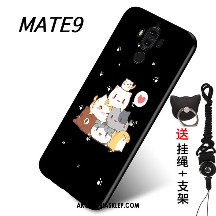 Futerał Huawei Mate 9 Wspornik Wiszące Ozdoby Miękki Telefon Komórkowy Czarny Etui Tanie