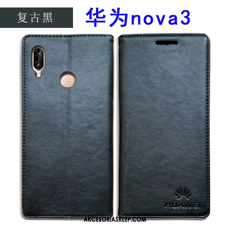 Futerał Huawei Nova 3 Prawdziwa Skóra Skórzany Futerał Telefon Komórkowy Czerwony All Inclusive Etui Na Sprzedaż