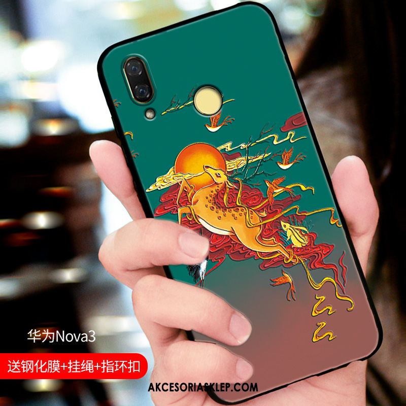 Futerał Huawei Nova 3 Wiszące Ozdoby Anti-fall All Inclusive Niebieski Czerwony Netto Pokrowce Sklep