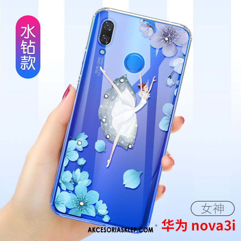 Futerał Huawei Nova 3i Przezroczysty Osobowość Silikonowe Modna Marka Niebieski Pokrowce Sprzedam