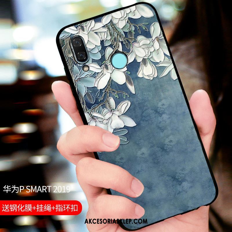 Futerał Huawei P Smart 2019 Ochraniacz Niebieski Nubuku All Inclusive Dostosowane Sklep