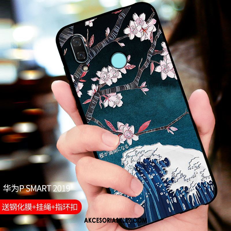 Futerał Huawei P Smart 2019 Ochraniacz Niebieski Nubuku All Inclusive Dostosowane Sklep