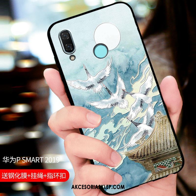 Futerał Huawei P Smart 2019 Ochraniacz Niebieski Nubuku All Inclusive Dostosowane Sklep